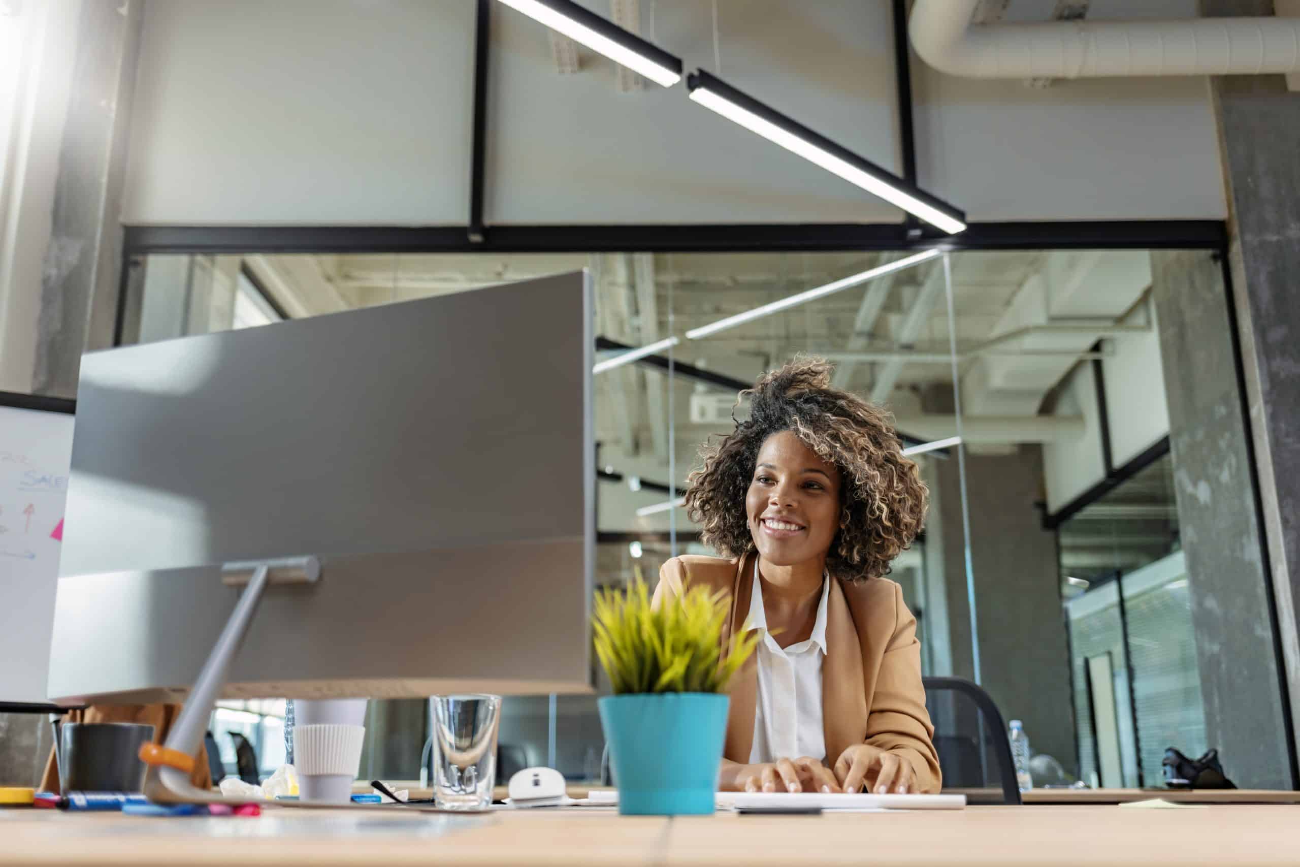 Smiles all round in this office