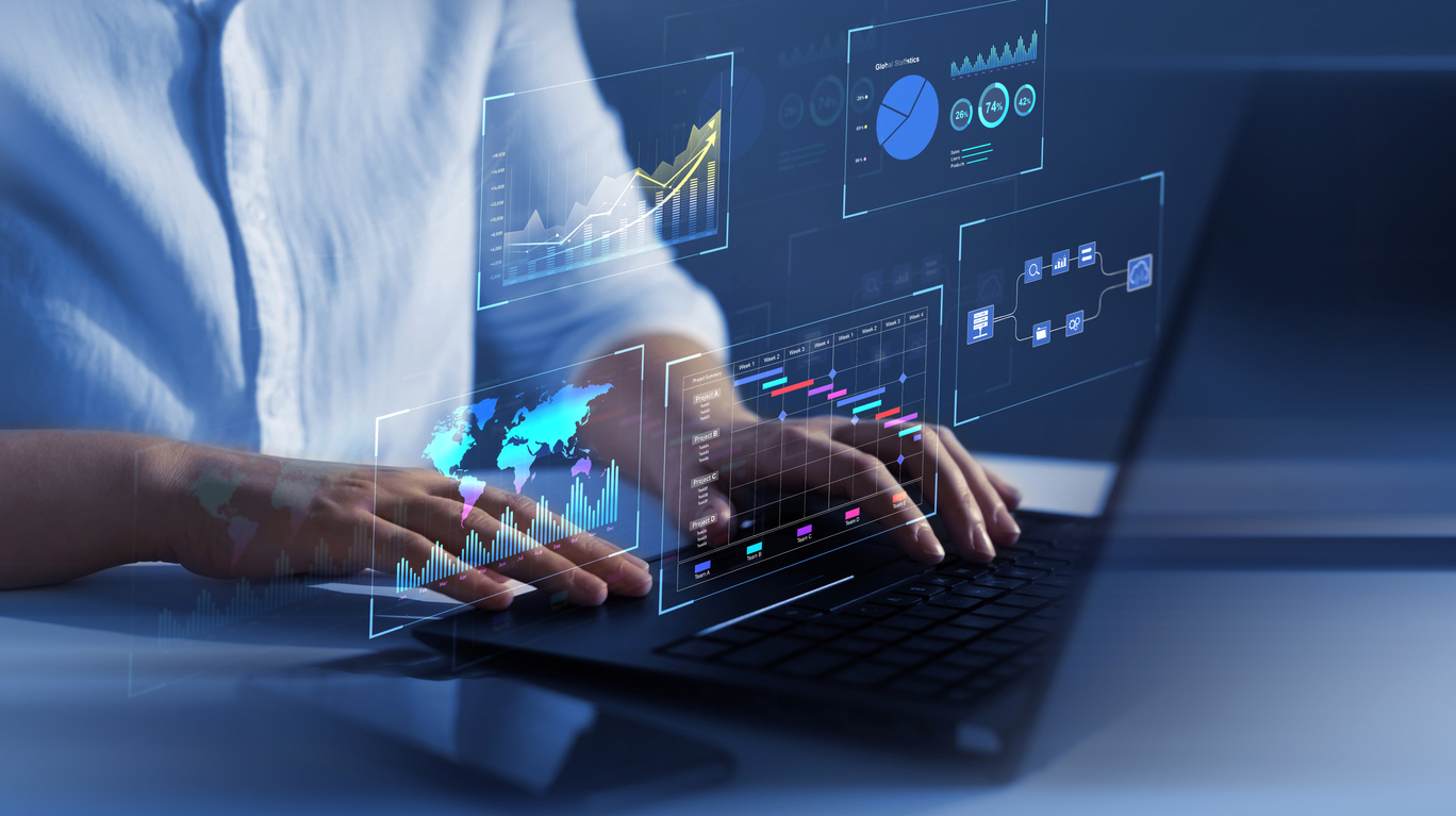 Data Lake vs Data Warehouse vs Data Lakehouse Information On Laptop