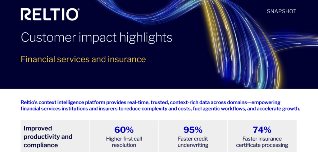 Customer impact highlights for financial services and insurance.