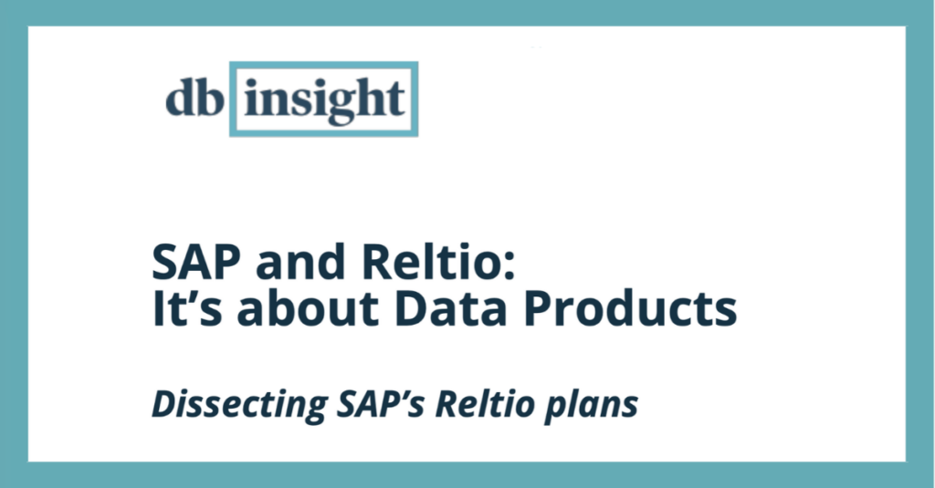 SAP and Reltio: It’s About Data Products